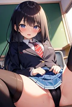 救命！上课时亲眼看到暗恋的前座女生在…